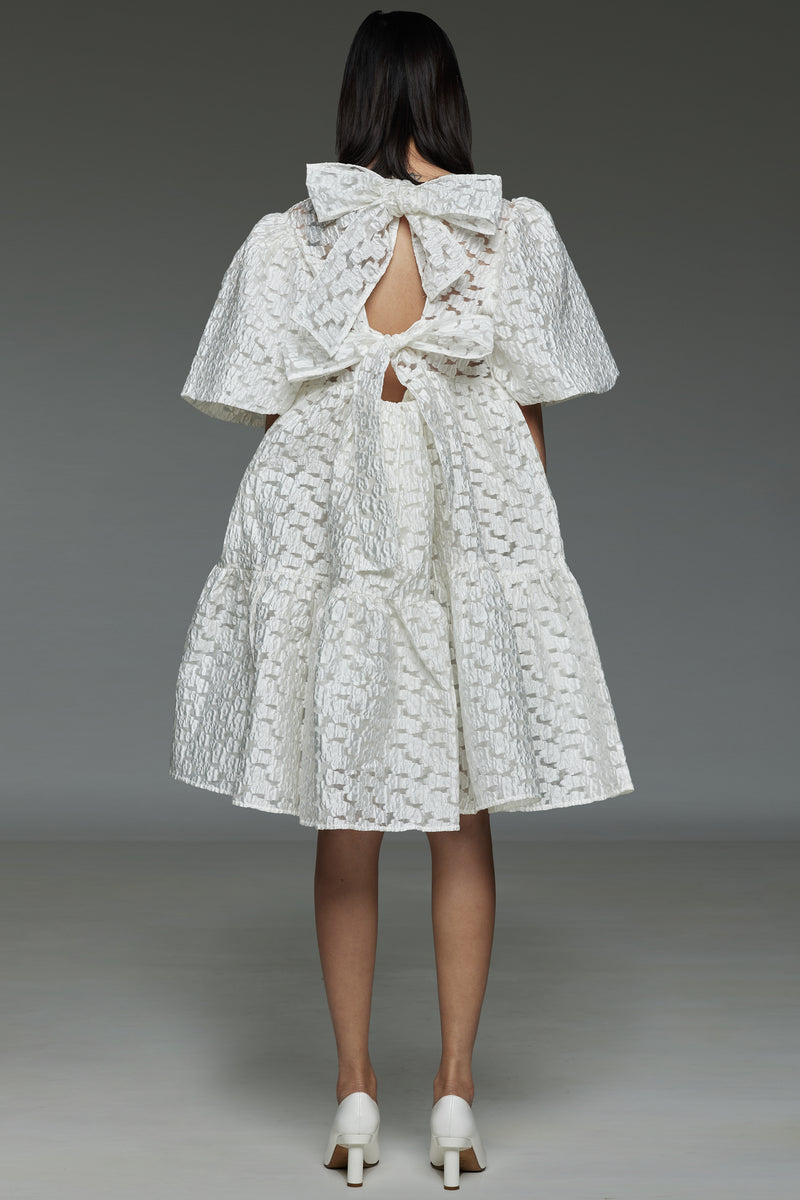 White Bow-Back Dress – deliverdeliverdaily