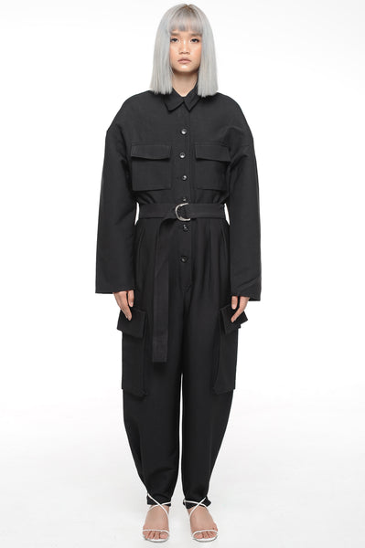 Black Utility Jumpsuit