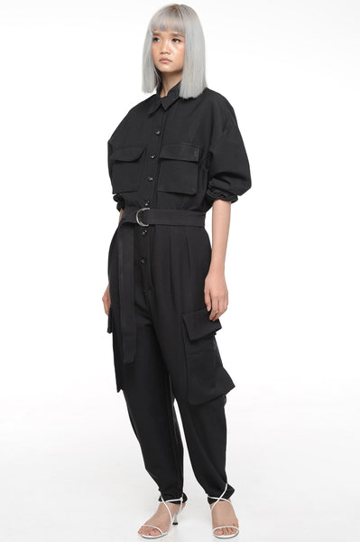 Black Utility Jumpsuit