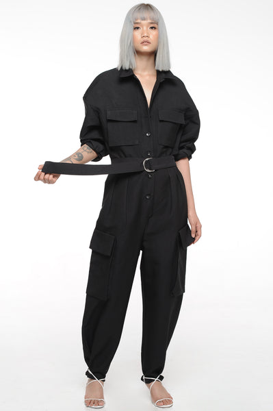 Black Utility Jumpsuit