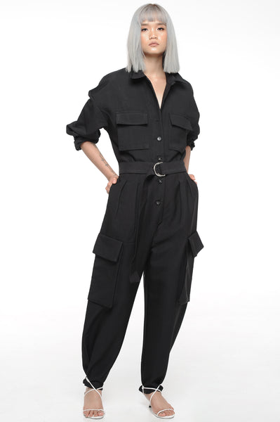 Black Utility Jumpsuit