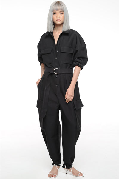 Black Utility Jumpsuit