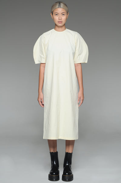 Ecru Puff Sleeve Dress