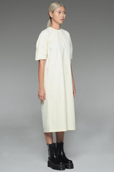 Ecru Puff Sleeve Dress