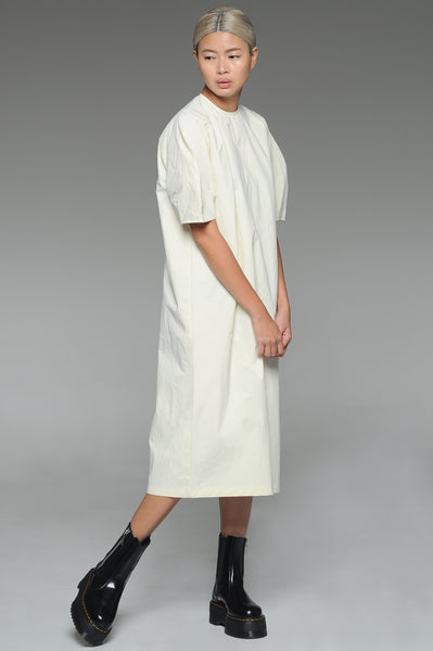 Ecru Puff Sleeve Dress