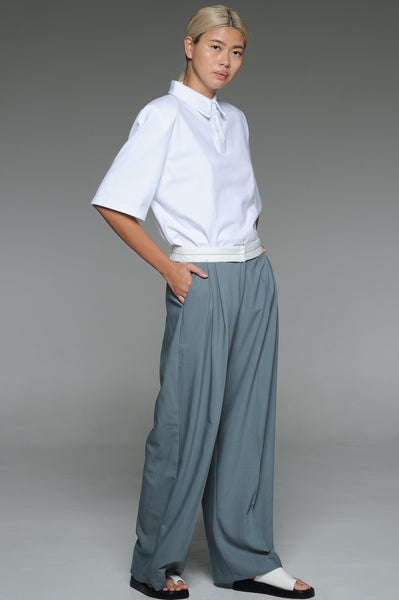 Air Force Blue Turned Out Waistband Trousers