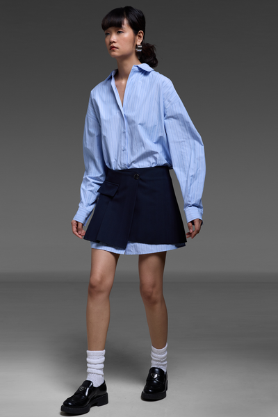 Carolina Blue Shirt And Skirt Match Set