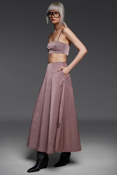 Old Rose Bandeau and Maxi Skirt Match Set