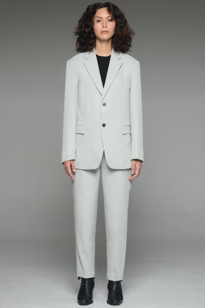 Gray Green SIngle Breasted Suit Set