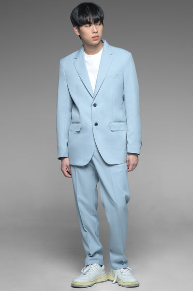 Powder Blue Single Breasted Suit Set