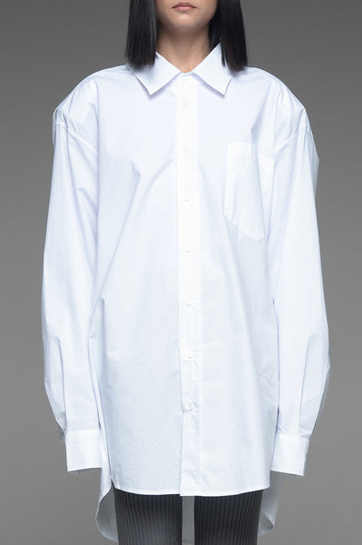 White Padded Long Sleeved Shirt