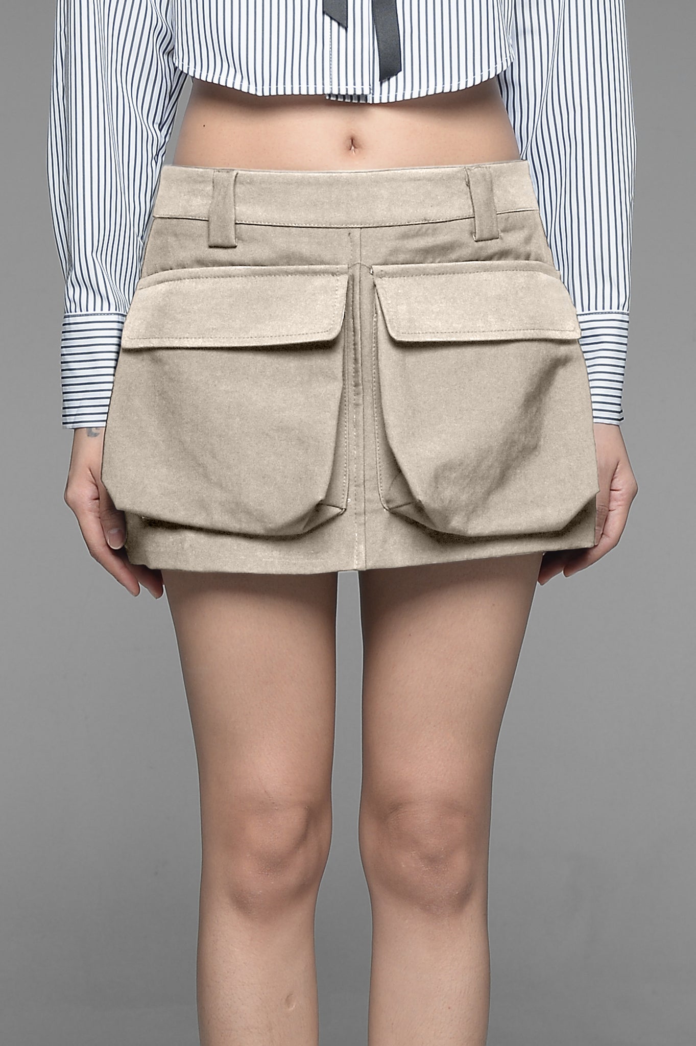 Bone Cargo Mini Skirt