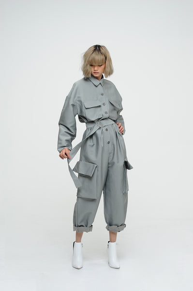 Sage Utility Jumpsuit