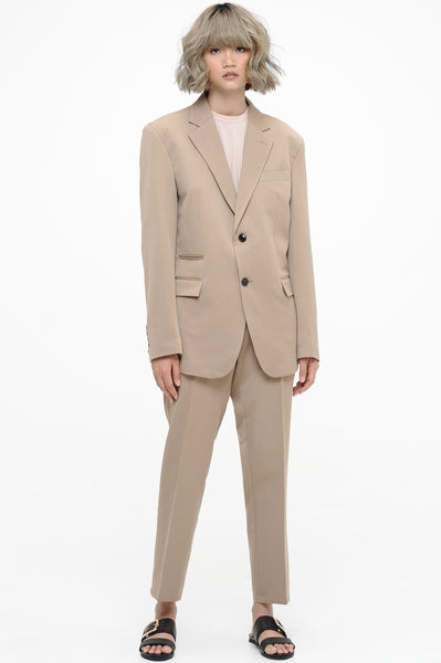 Khaki Single Breasted Suit Set