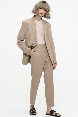 Khaki Single Breasted Suit Set