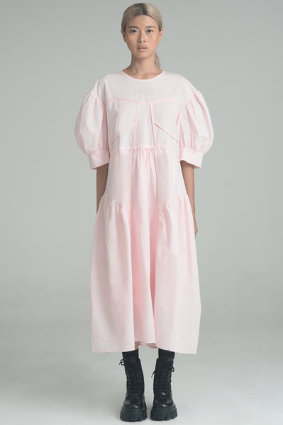 Light Pink Puff Sleeve Dress