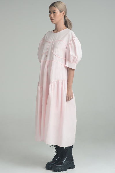 Light Pink Puff Sleeve Dress
