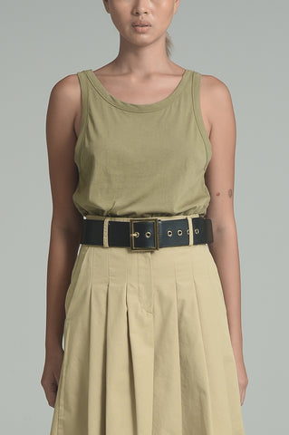 Olive Loose Fit Tank Top
