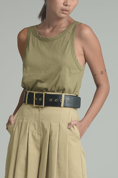 Olive Loose Fit Tank Top
