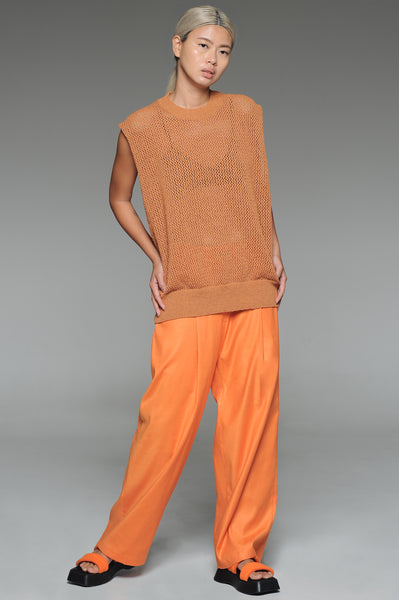 Apricot Open-Side Knit Top