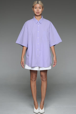 Lilac Boxy Short Sleeved Shirt