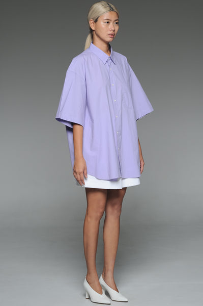 Lilac Boxy Short Sleeved Shirt