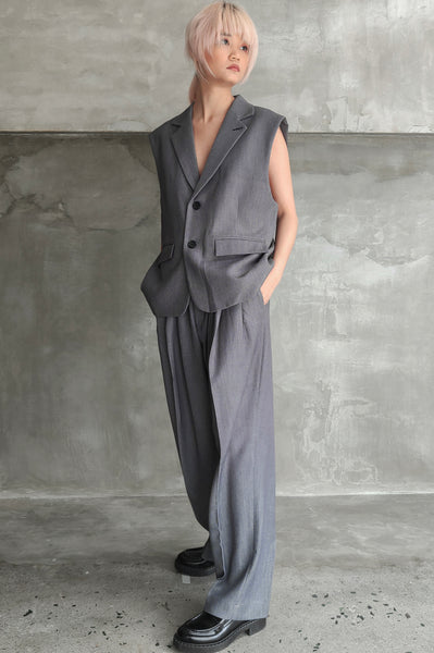 Gray Vest and Trouser Set