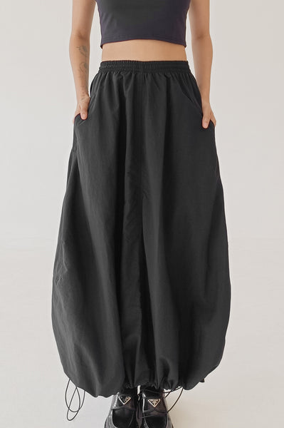 Black Maxi Bubble Skirt