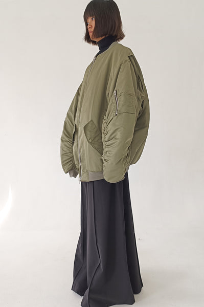 Olive Oversized Bomber