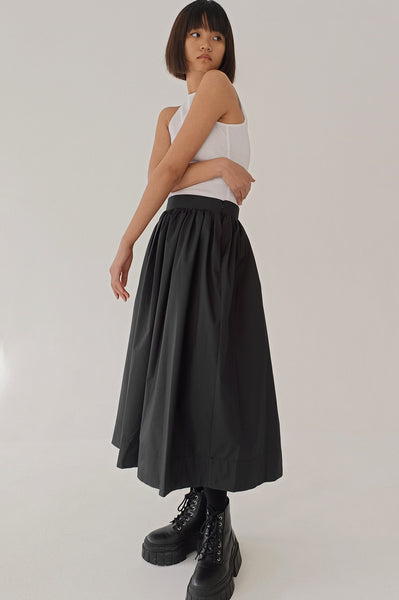 Black Midi Ball Skirt