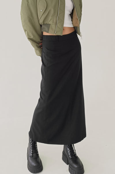 Black Midi Pencil Skirt