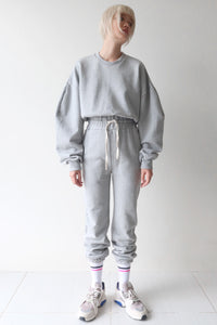 Light Gray Sweater and Trackie Set