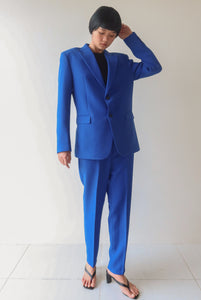 Electric Blue Single Breasted Suit Set