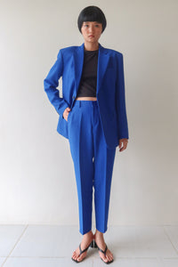 Electric Blue Single Breasted Suit Set
