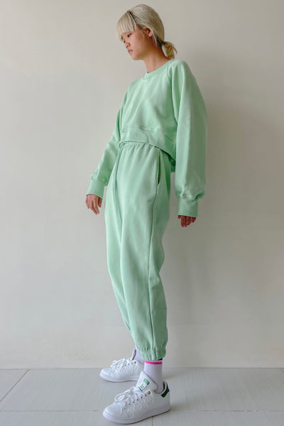 Mint Green Sweater Top and Trackie Set